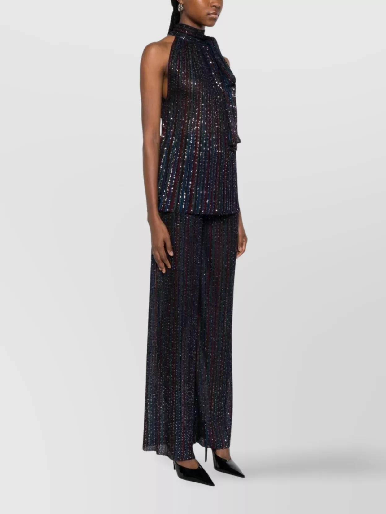 Missoni Halterneck Top Sequin Stripes