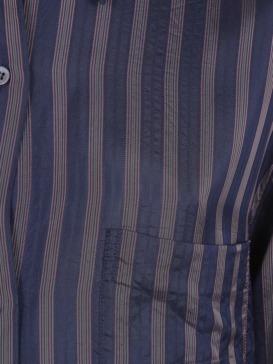 Dries Van Noten Dayley Striped Long Sleeve Pocket Dress