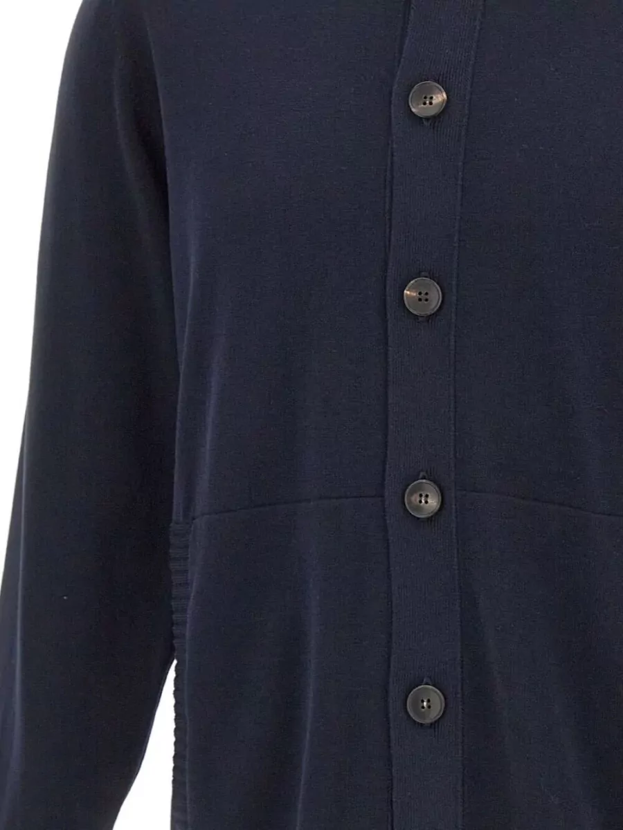 Filippo De Laurentis Cotton Polo-Neck Long-Sleeve Cardigan