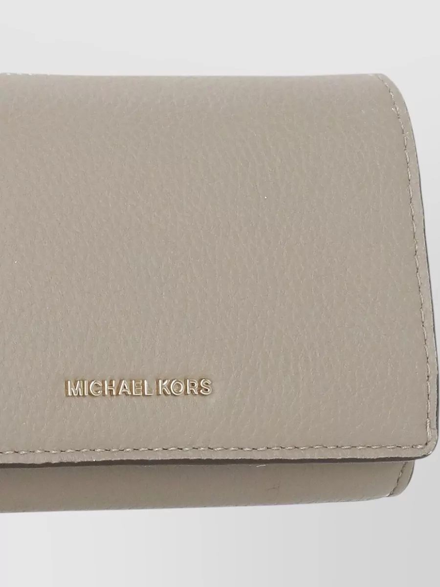 Michael Michael Kors Pebbled Leather Wallet Featuring Rear Welt Pocket
