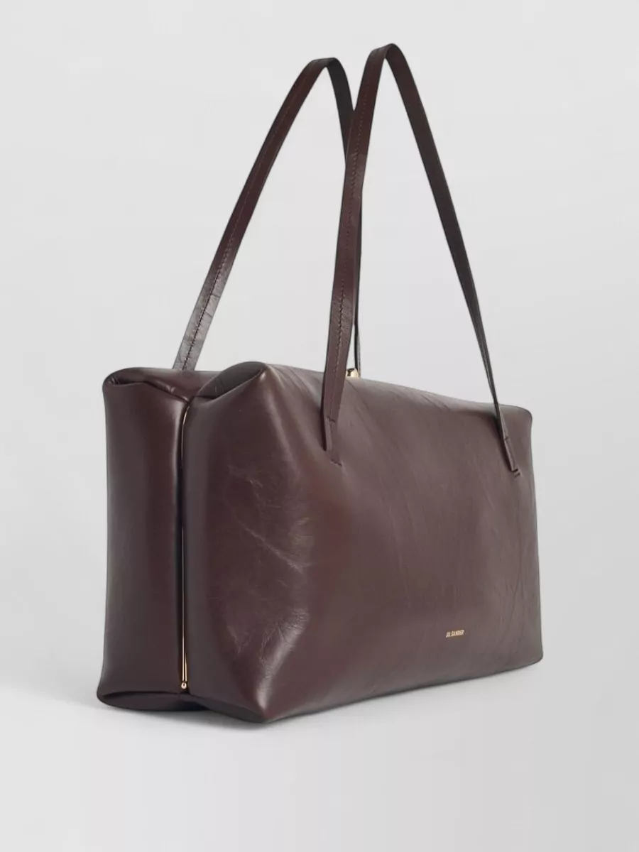 Jil Sander Large Rectangular Leather Shoulder Bag