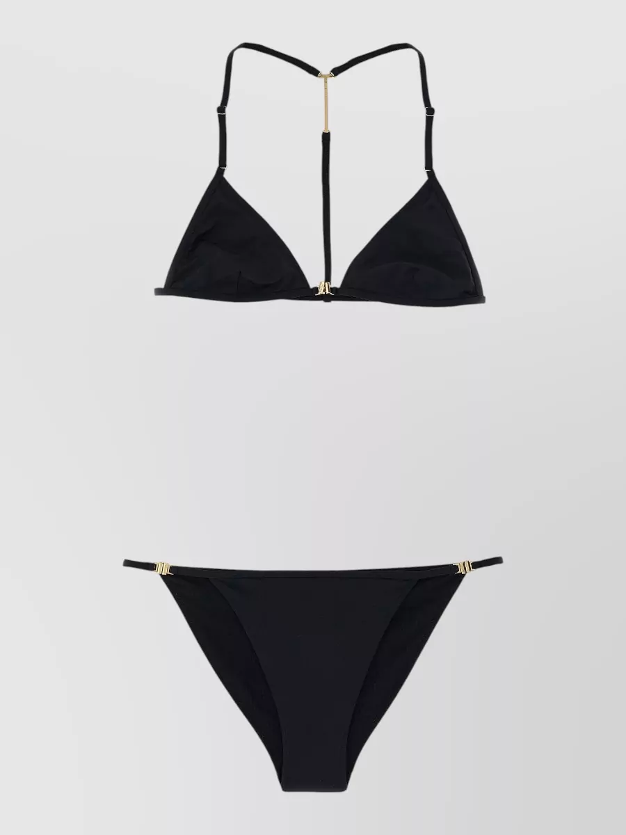 Tom Ford Triangle Bikini Set Adjustable Straps Hardware In Black