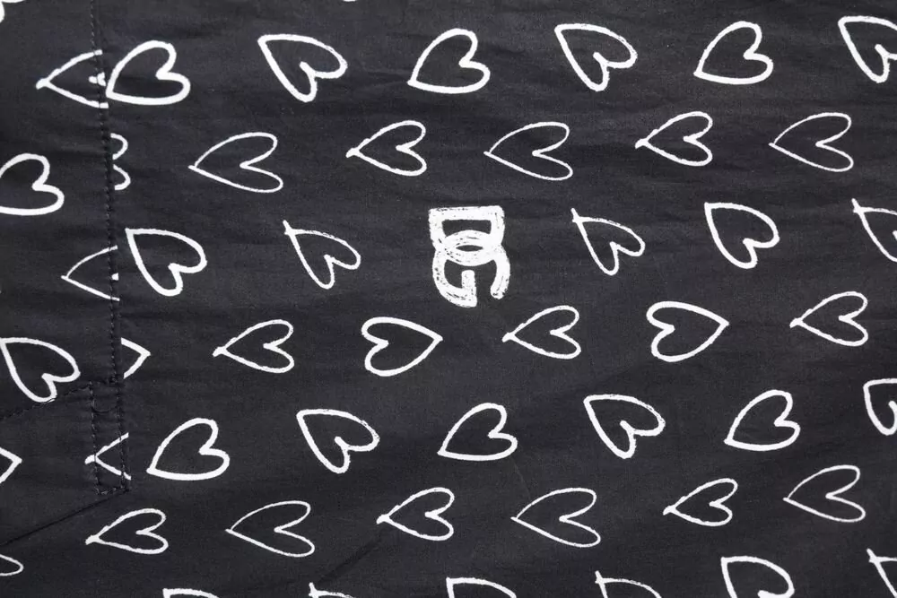 Dolce&Gabbana Heart Print Hooded Windbreaker Jacket