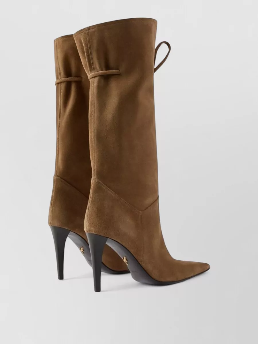 Giuseppe Zanotti Suede Tapered-Toe Stiletto-Heel Ankle Boots