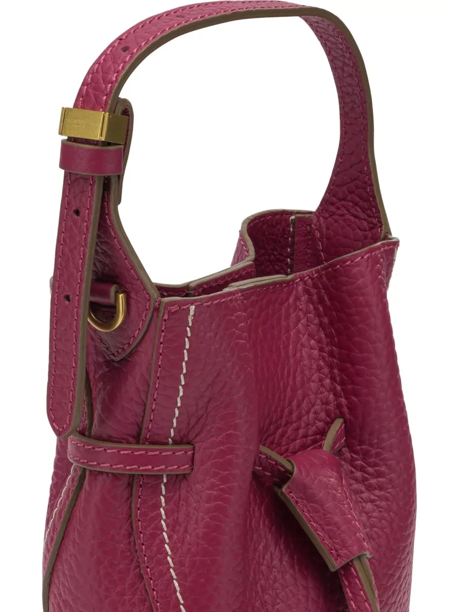Gianni Chiarini Bucket Bag Adjustable Strap Contrast Stitching