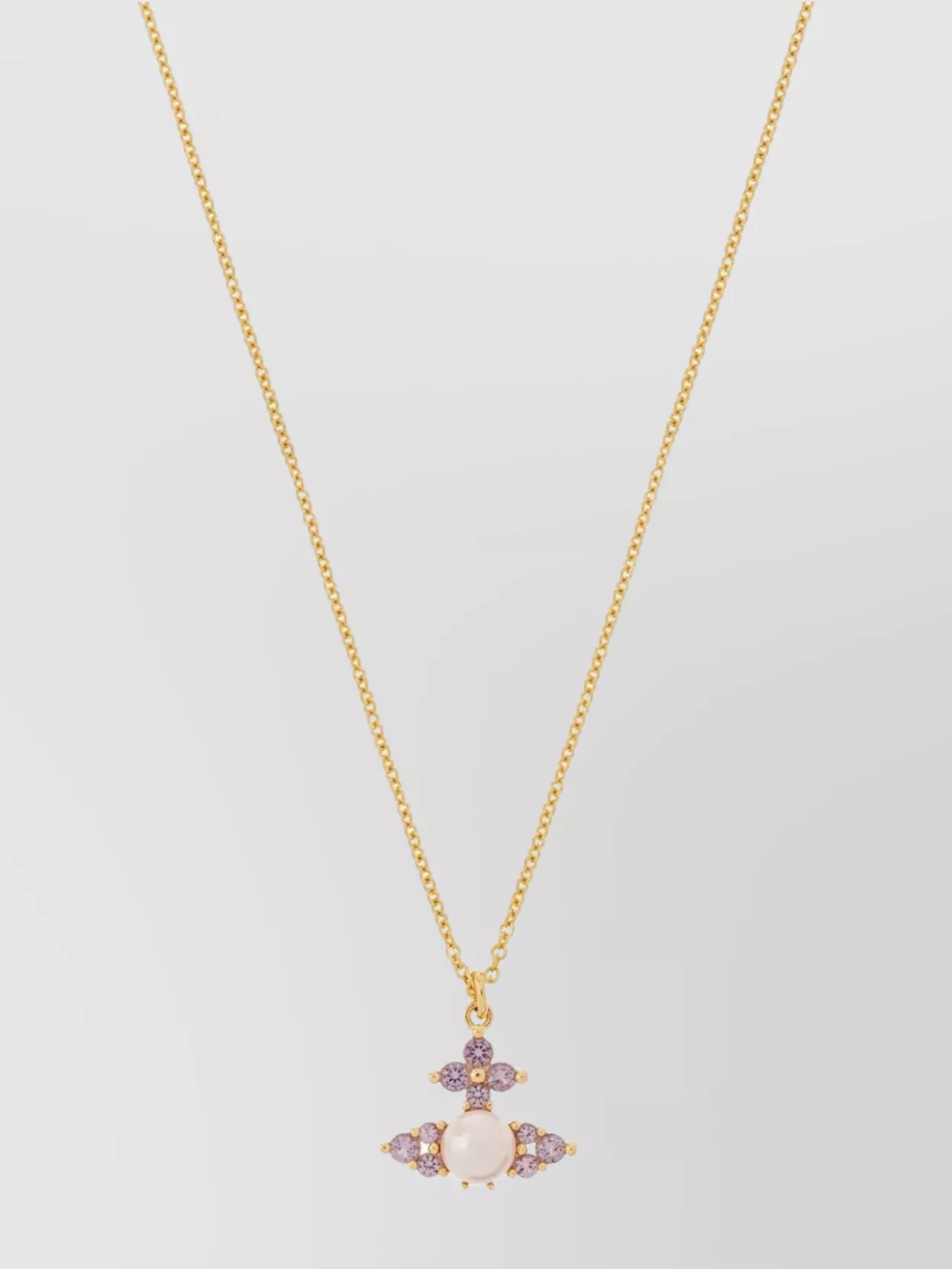 Vivienne Westwood Adjustable Crystal Pendant Necklace