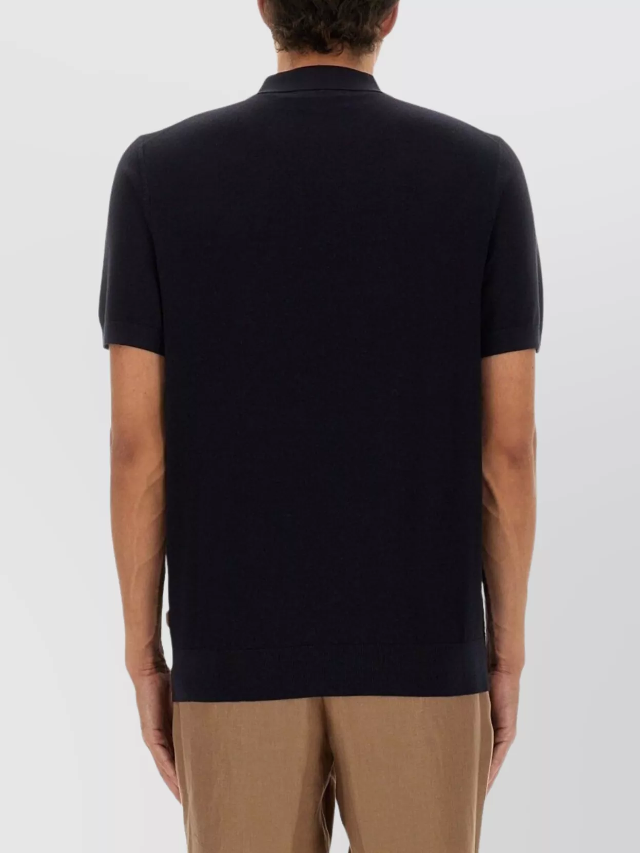 Boss Short Sleeve Polo Knit Sweater