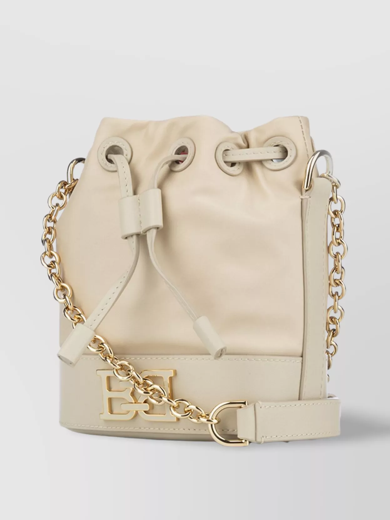 Bally Bucket Bag Crossbody Chain Strap In Yellow