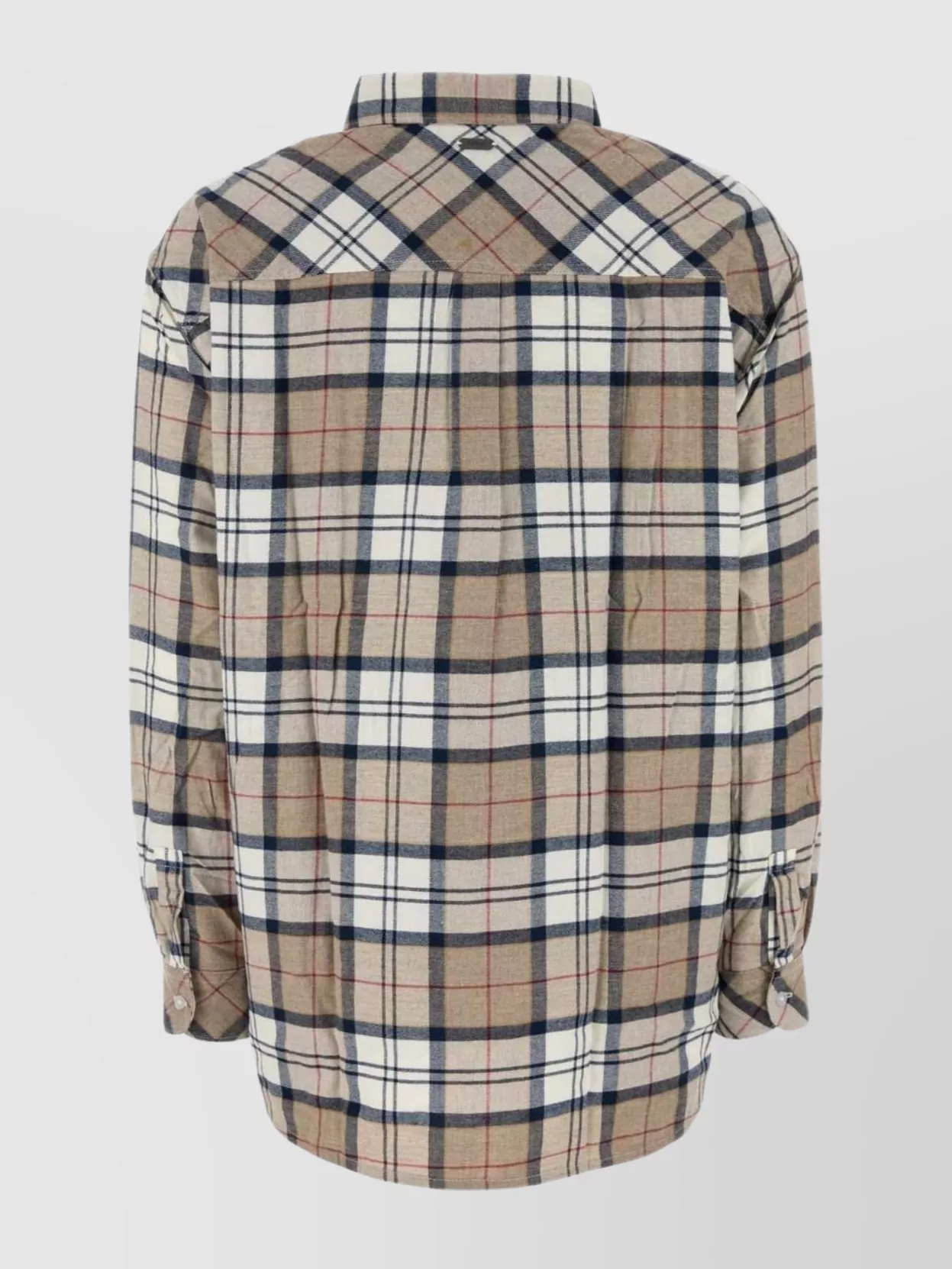 Barbour Embroidered Flannel Shirt With Long Cuffed Sleeves In Multi