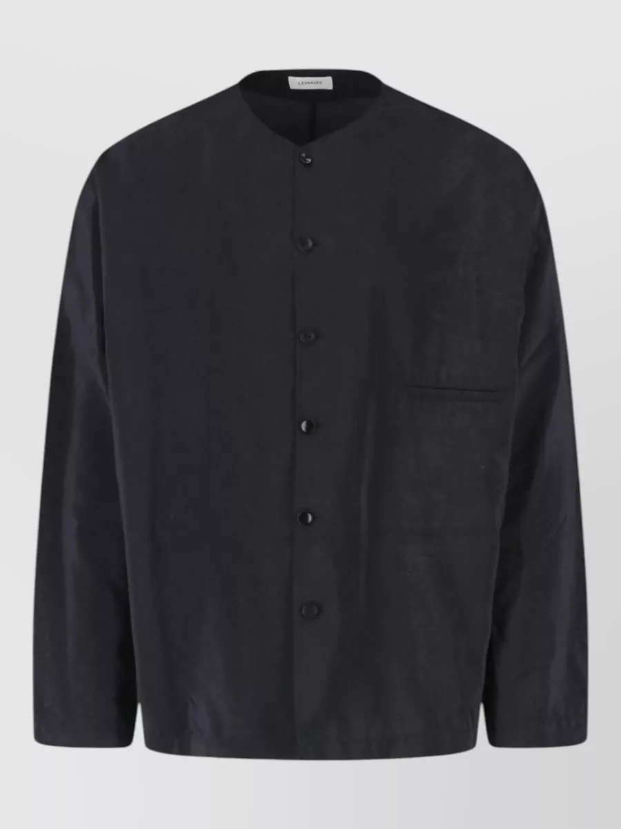 Lemaire Silk v-neck long-sleeve shirt
