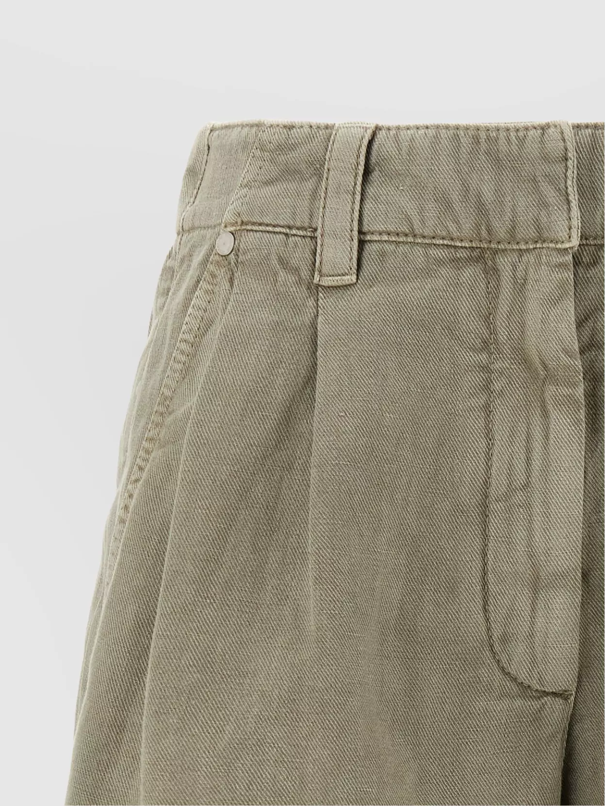 Brunello Cucinelli Linen Cotton Shorts Bermuda And Short Green