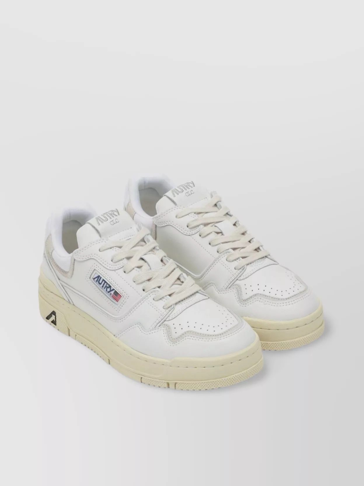 Autry Trainer Leather Perforated Toe Rubber Sole