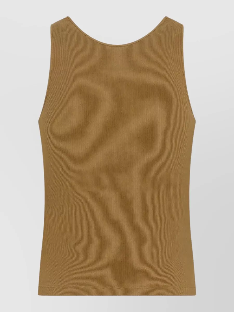 Saint Laurent Ribbed Sleeveless Tank Top