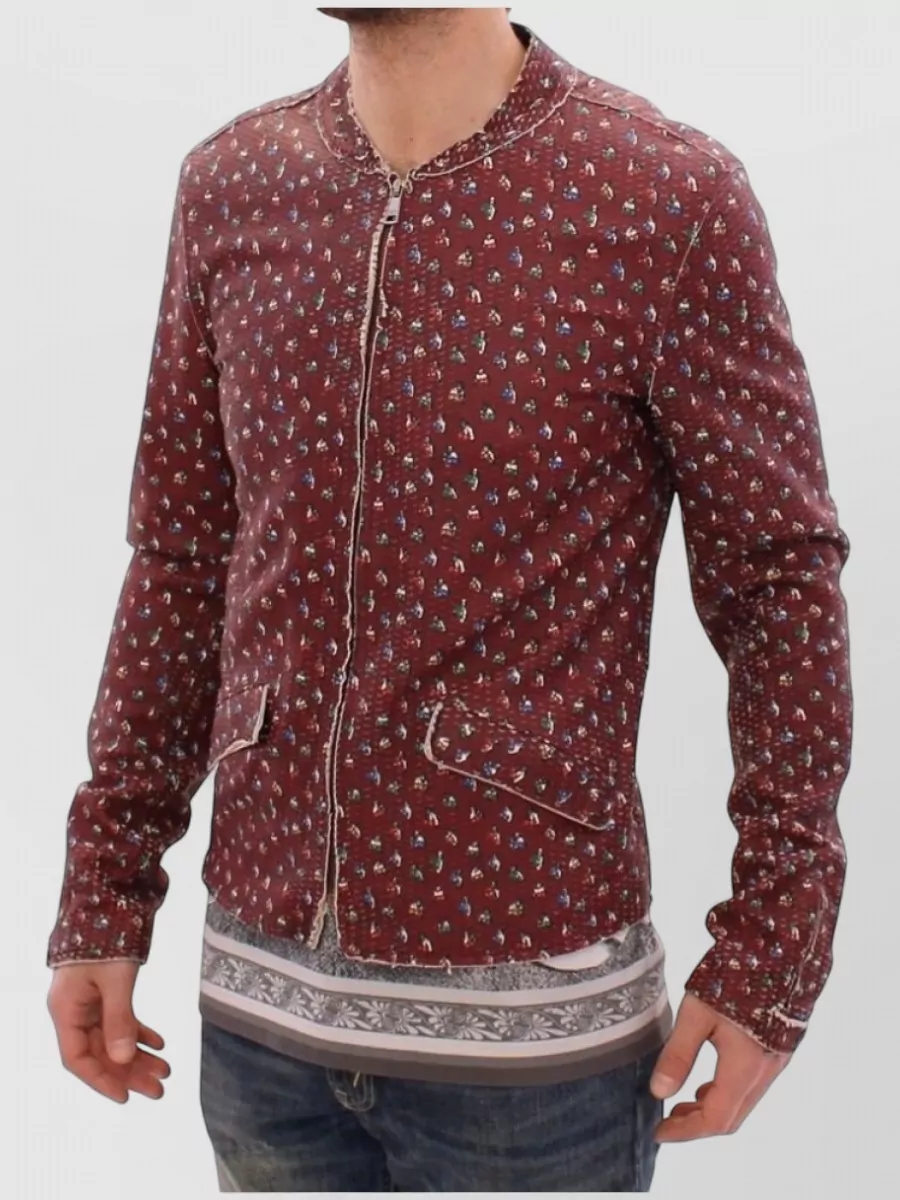 Dolce&Gabbana Leather Printed Quilted Bomber Jacket