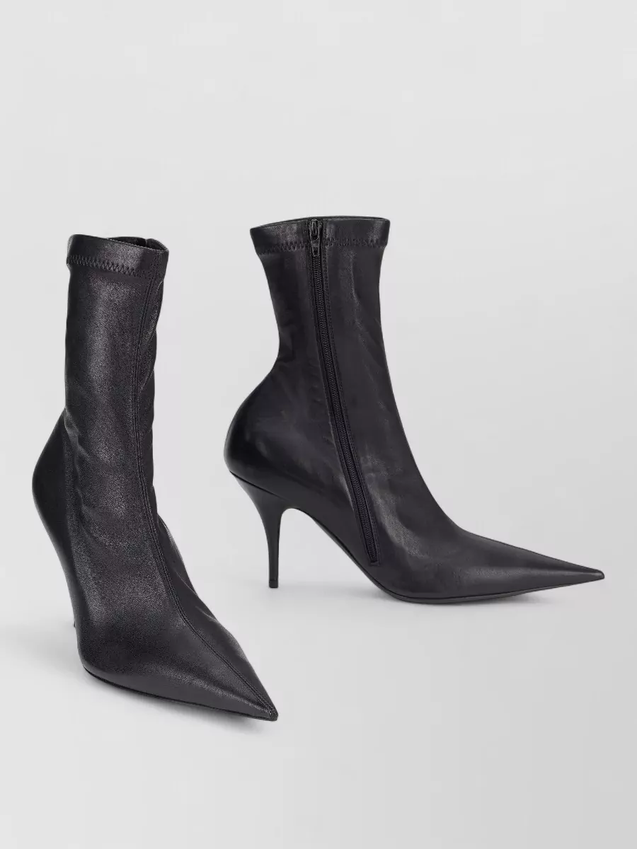 Balenciaga Leather Pointed Ankle Boots