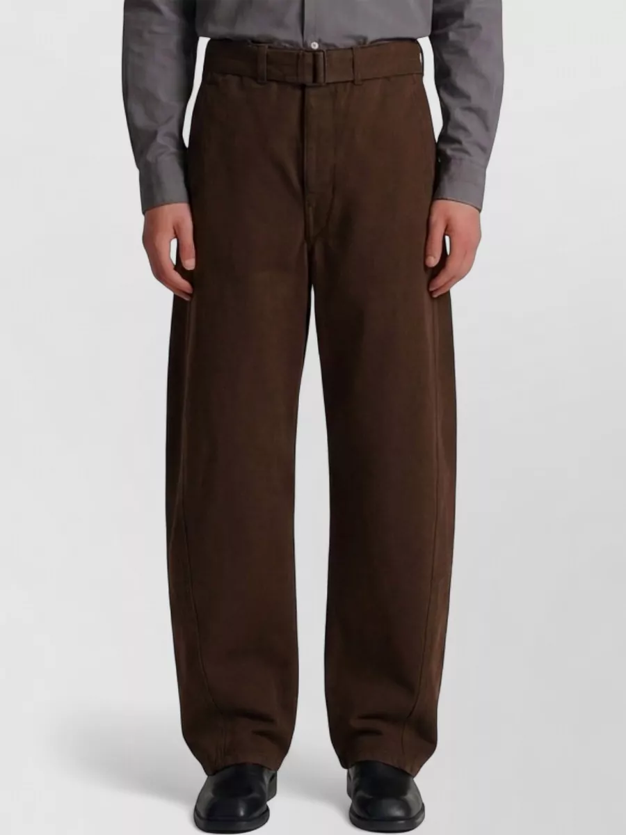 Lemaire cotton twisted belted trousers