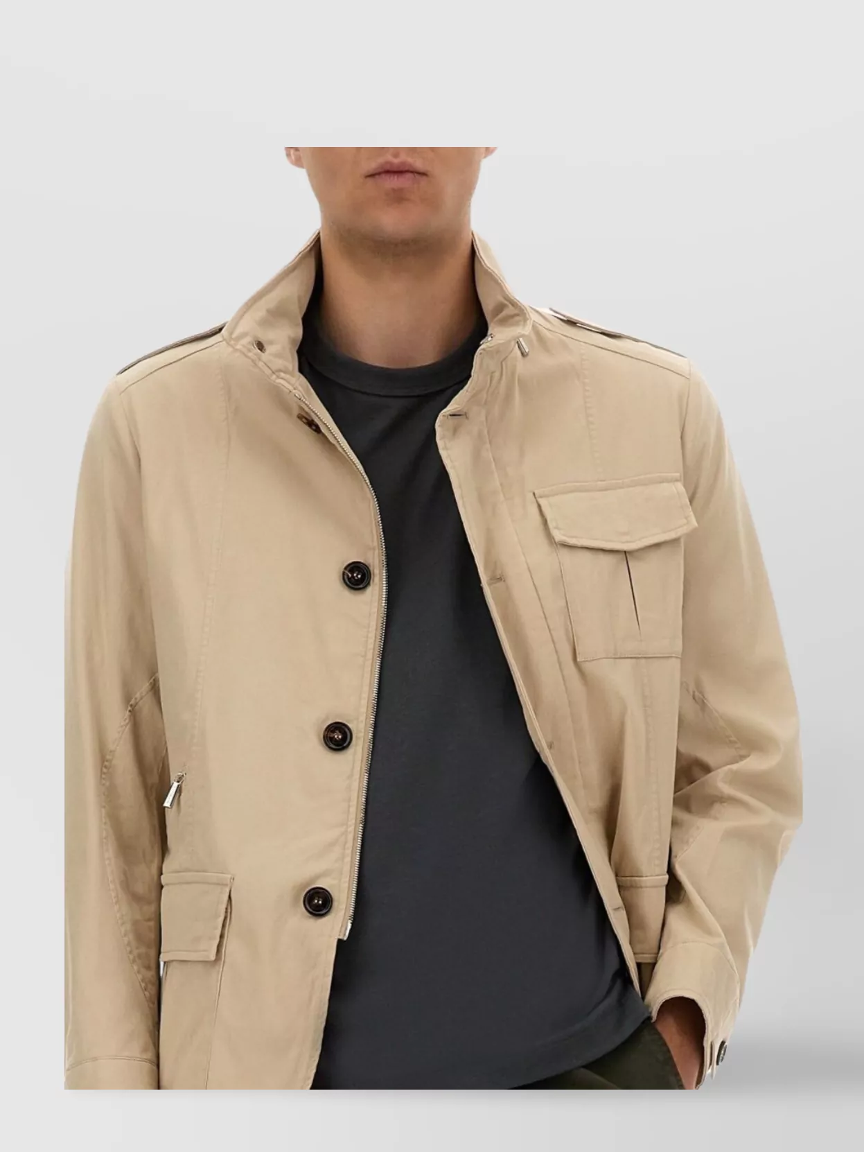 Moorer Port-sac Military-style Button-up Jacket