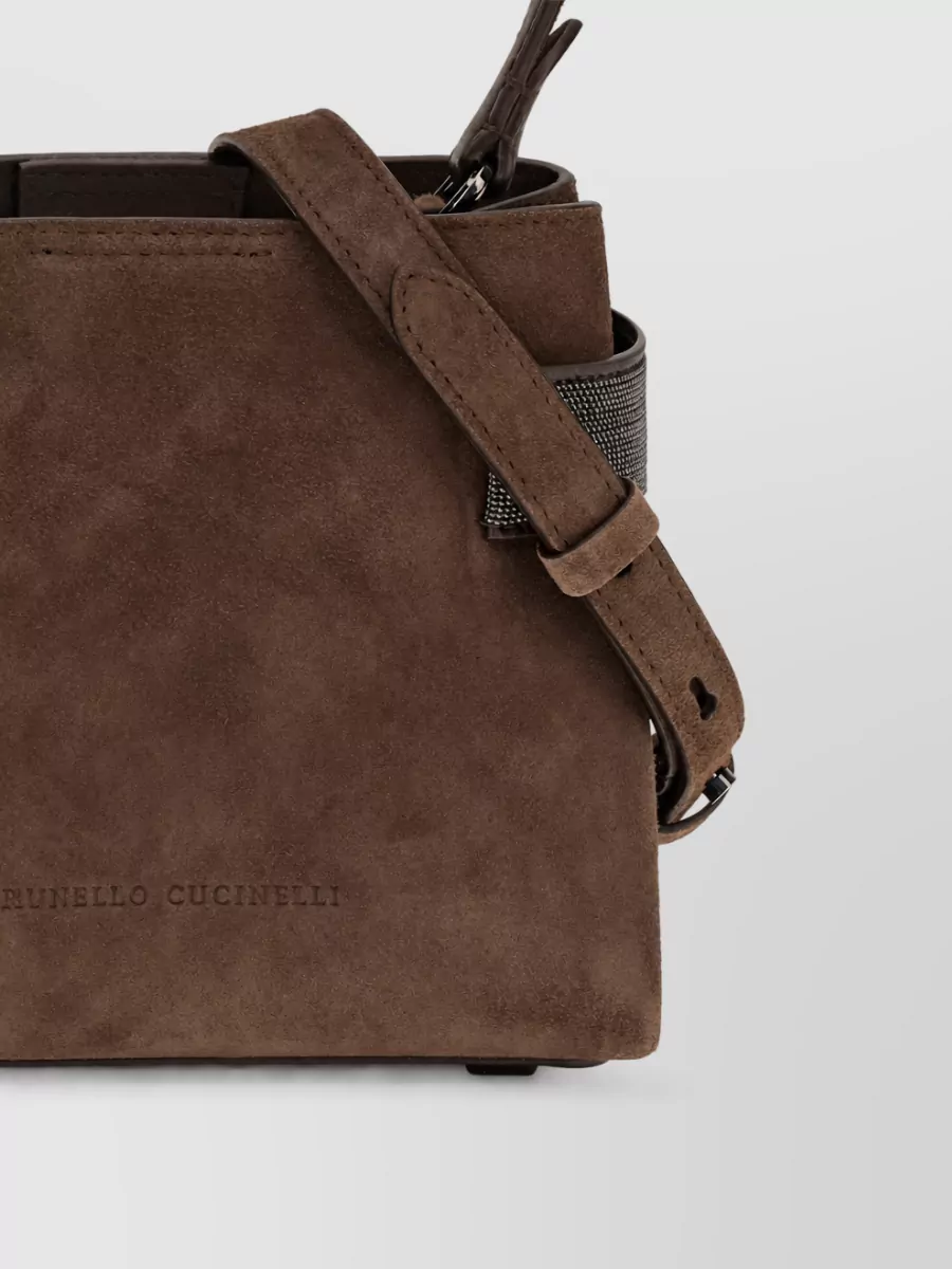 Brunello Cucinelli Essence Small Leather Top Handle Bag
