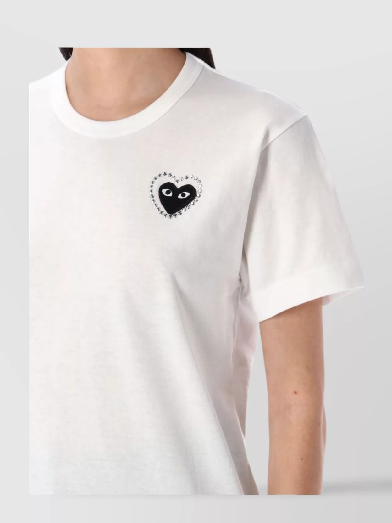 Comme Des Garçons Play Heart T-Shirt In Metalstone