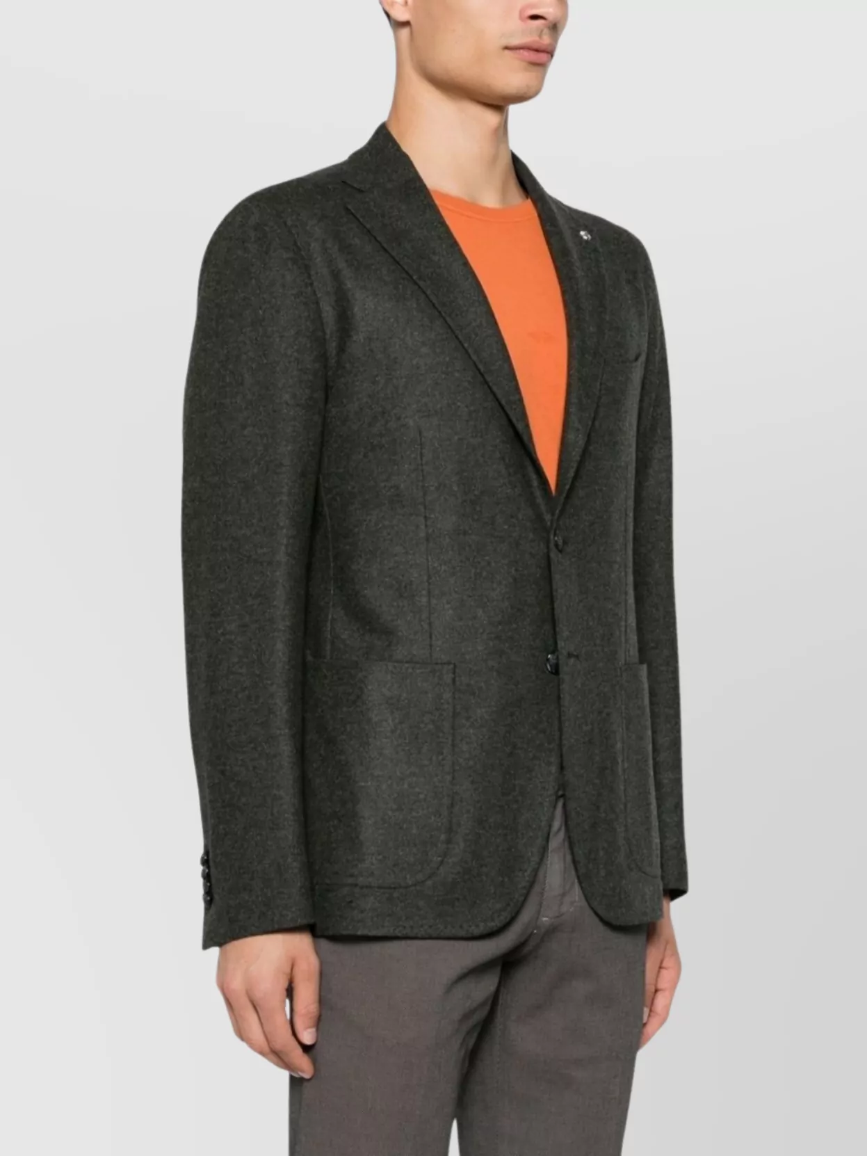 Shop Tagliatore Monte Carlo Jacket With Notch Lapel In Black