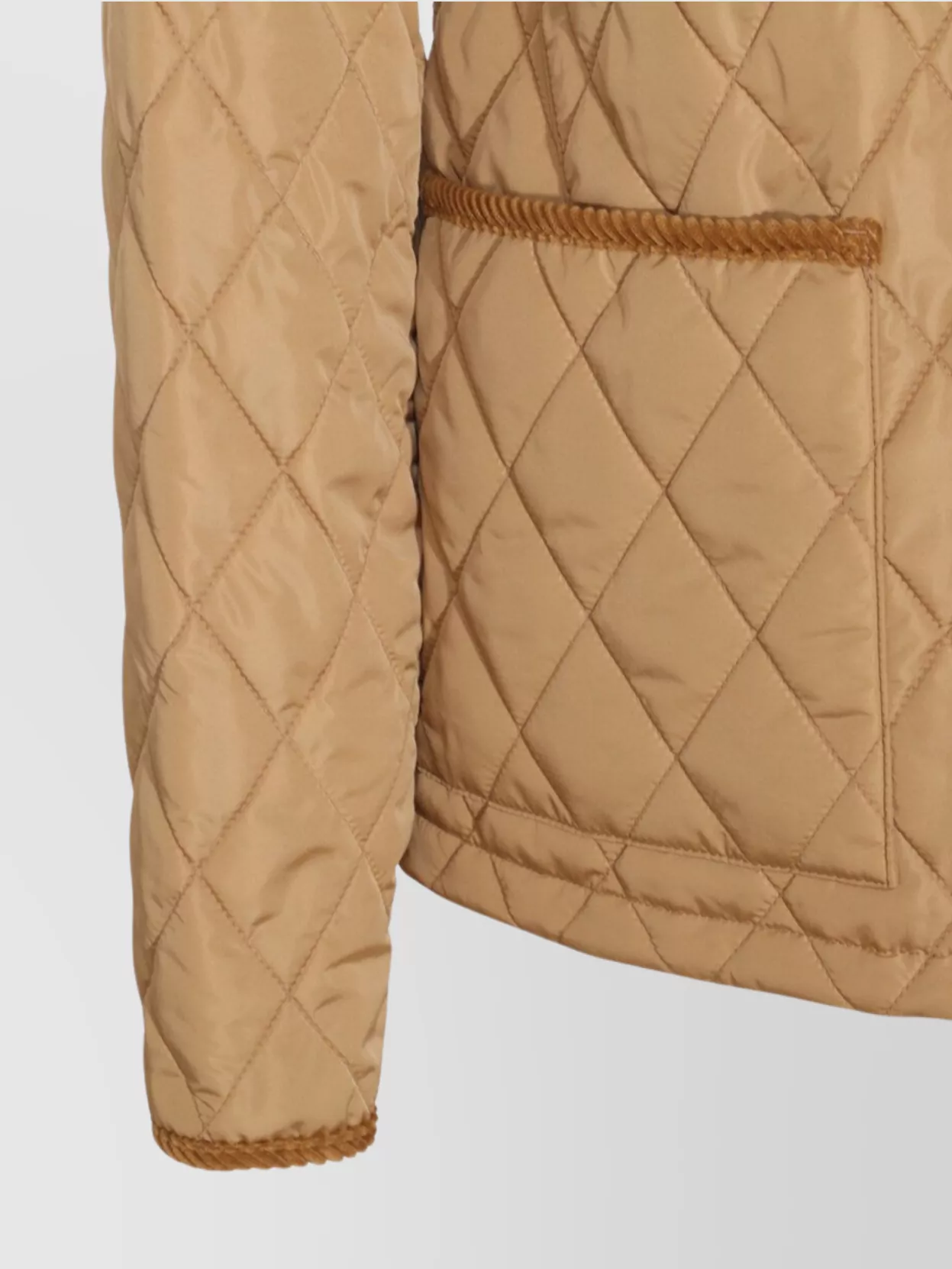 Burberry Padded Jackets With Corduroy Collar In Neutral