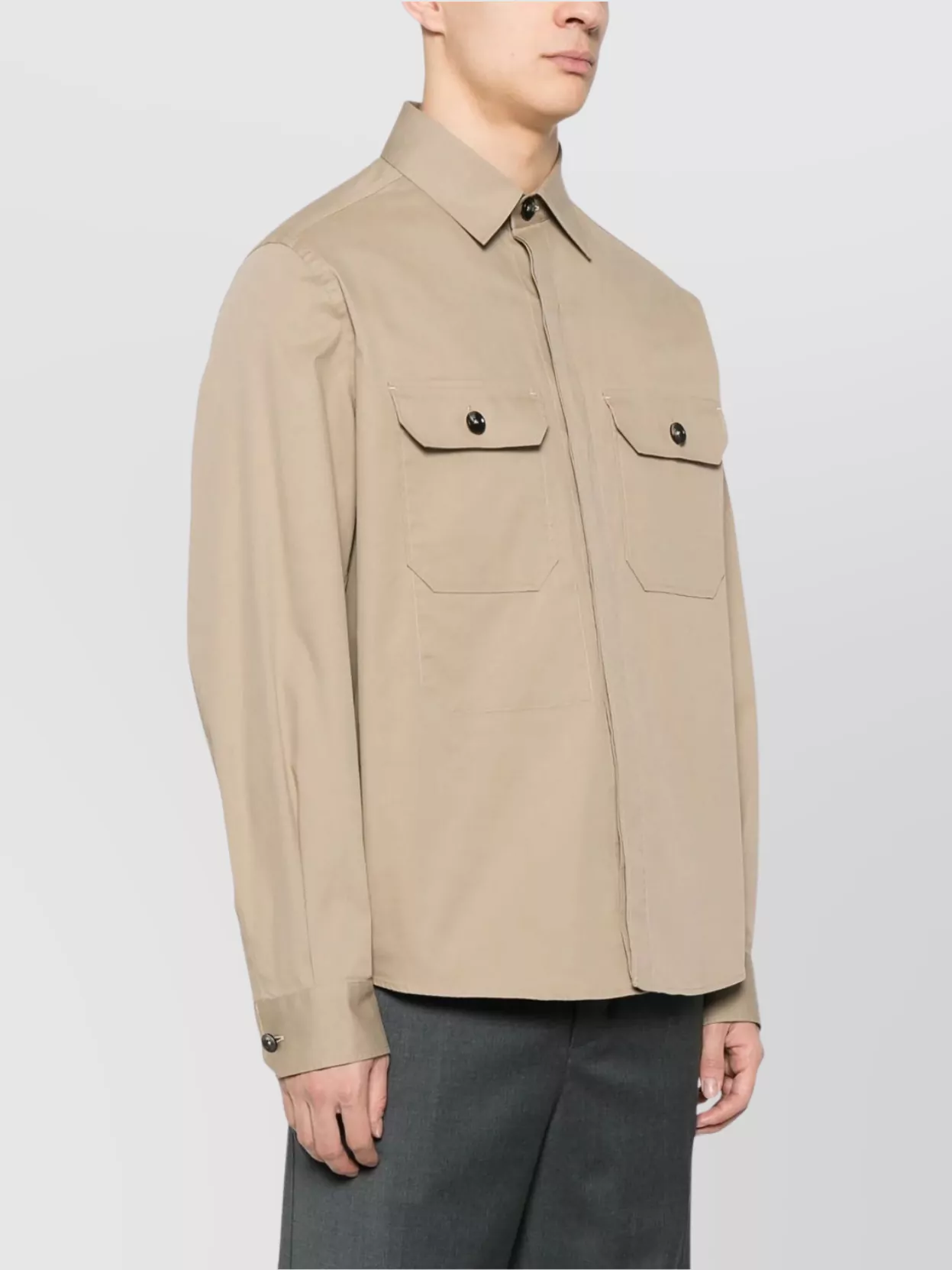 Zegna Long Sleeve Shirt Chest Pockets