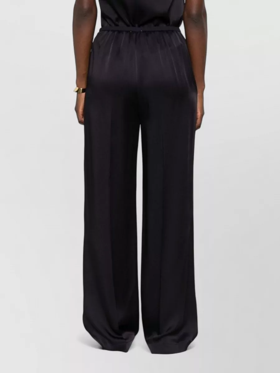Forte Forte High-Rise Satin Wide-Leg Trousers