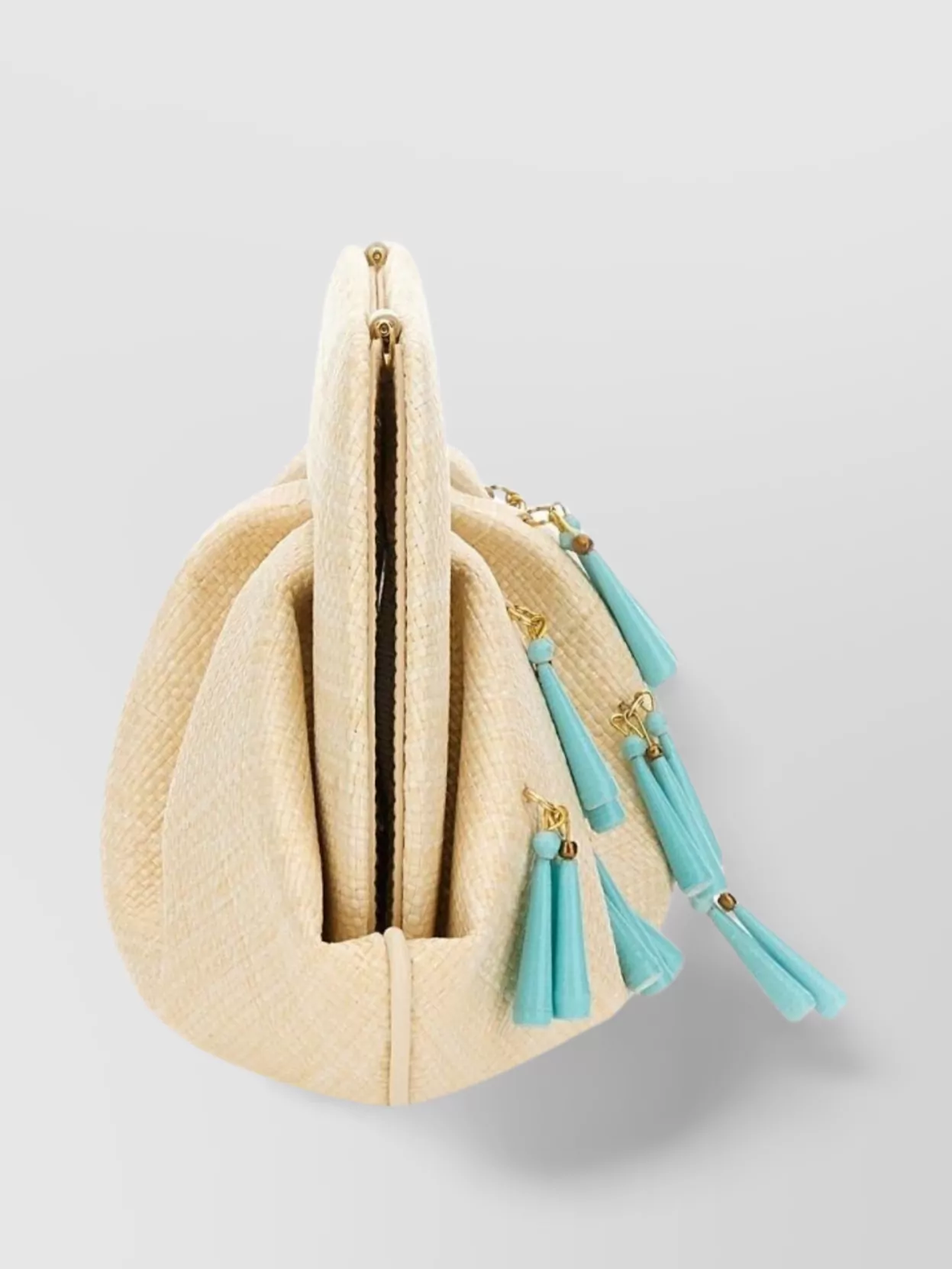 Themoirè Textured Bag With Paper Fringes