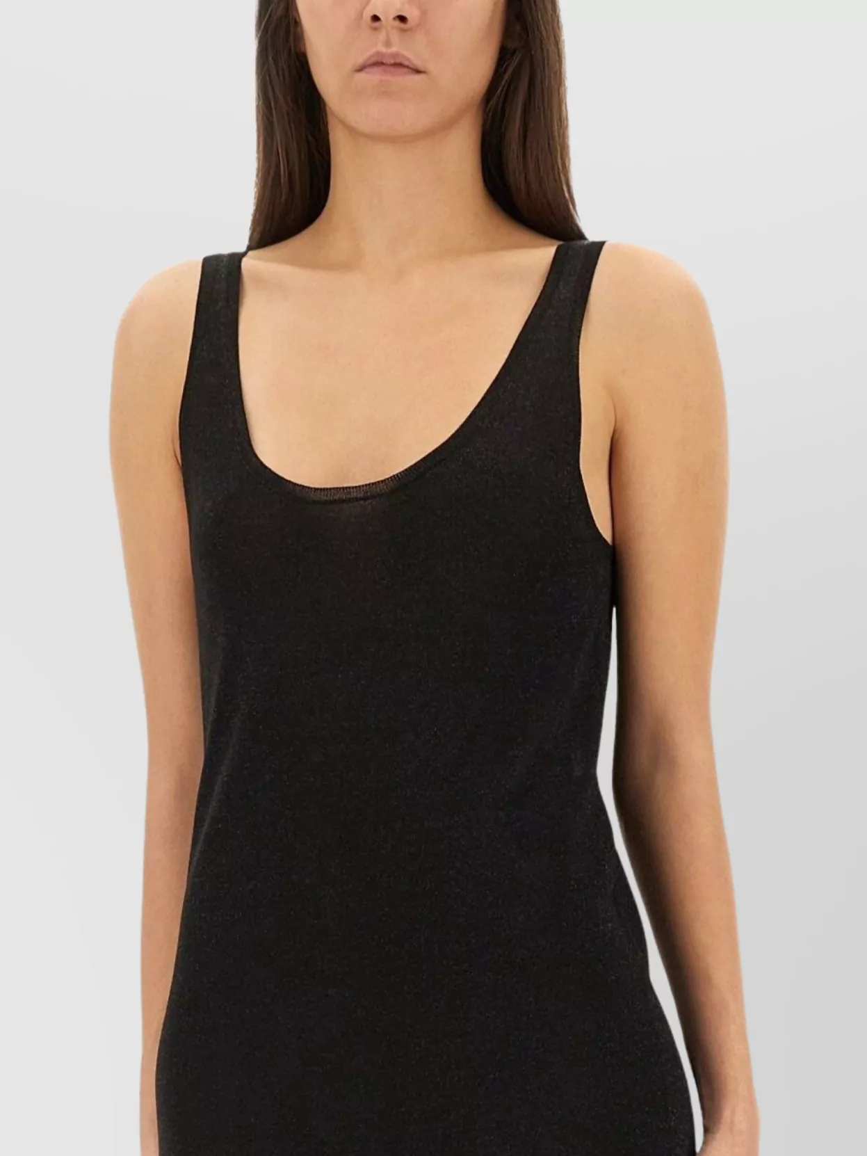Saint Laurent Floor-Length Sleeveless Dress Shimmer Finish
