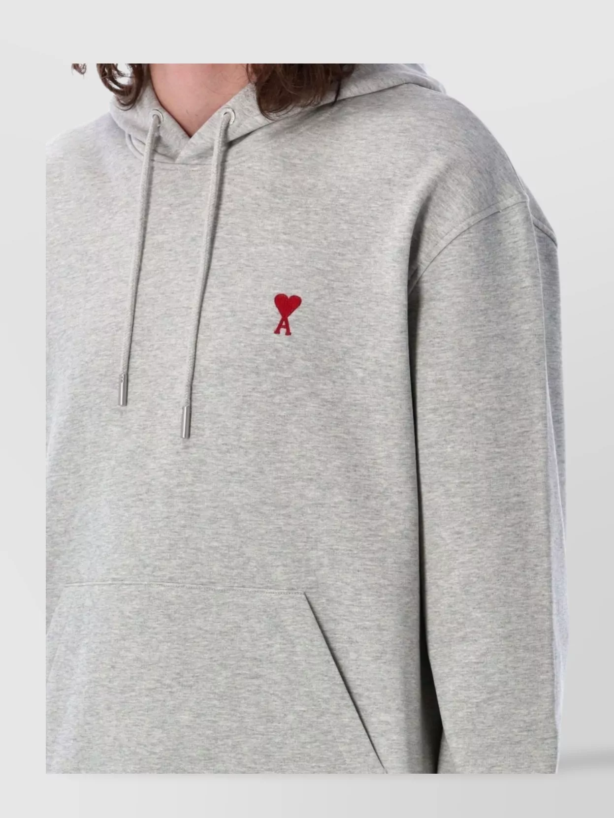 Ami Alexandre Mattiussi Heart Hoodie With Drawstring Hood And Kangaroo Pocket