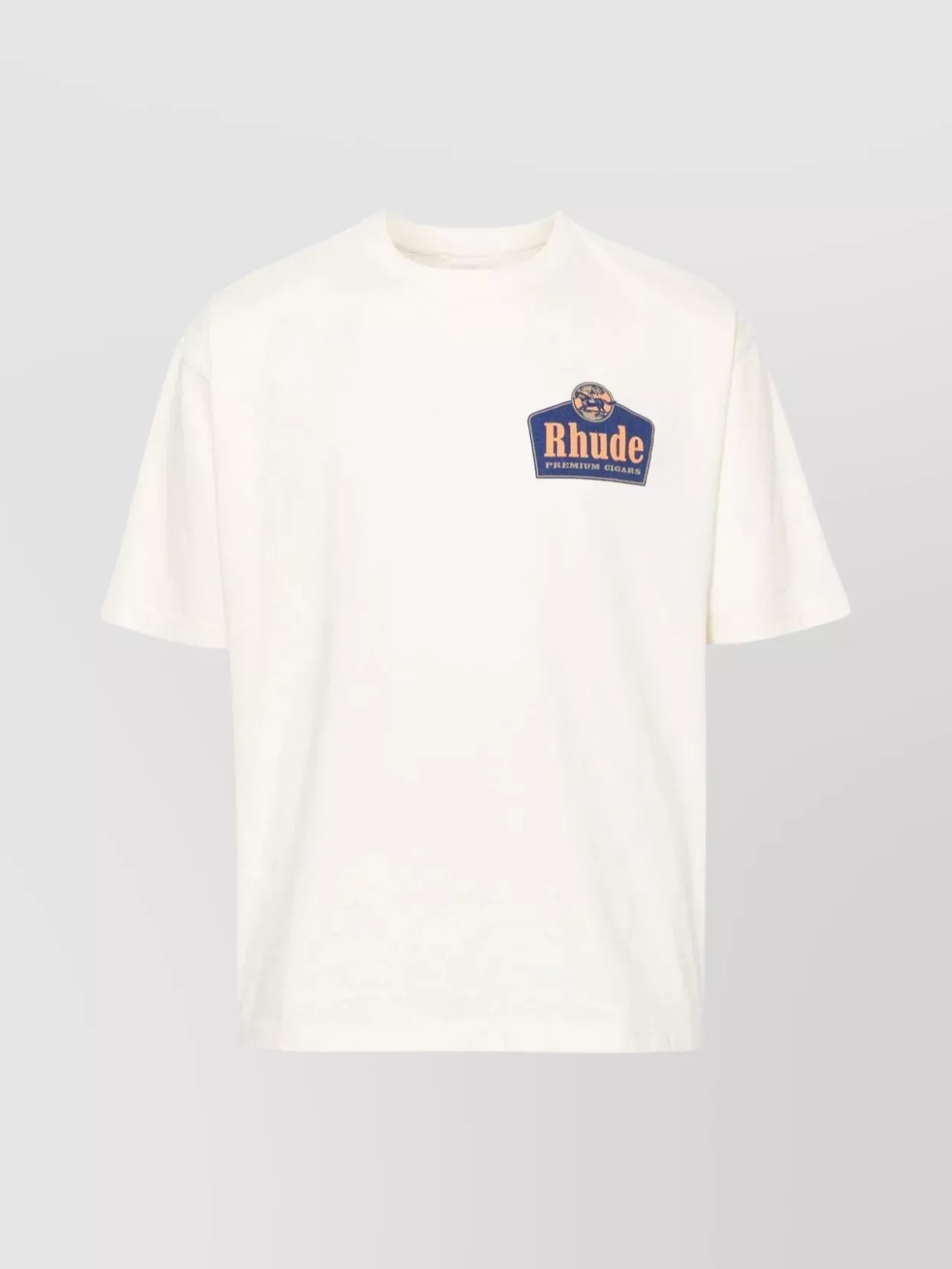 Shop Rhude Graphic Print Crew-neck T-shirt In White