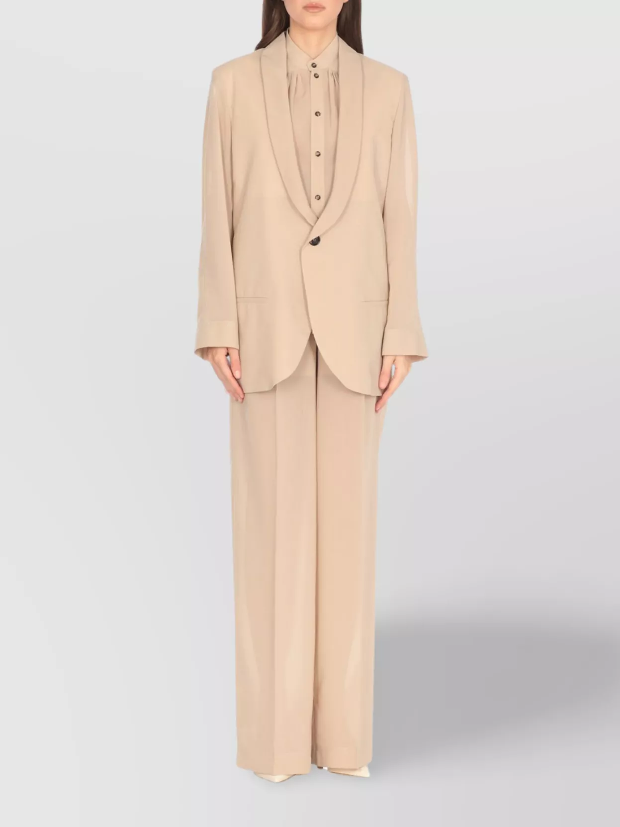Philosophy Blazer Cotton Blend Shawl Lapel