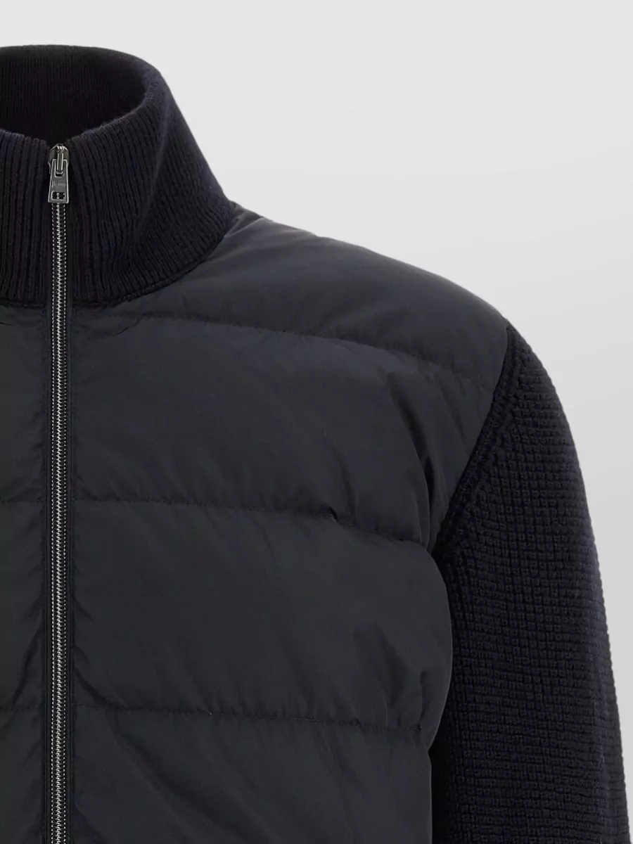 Herno Merino Wool Quilted Padded Cardigan