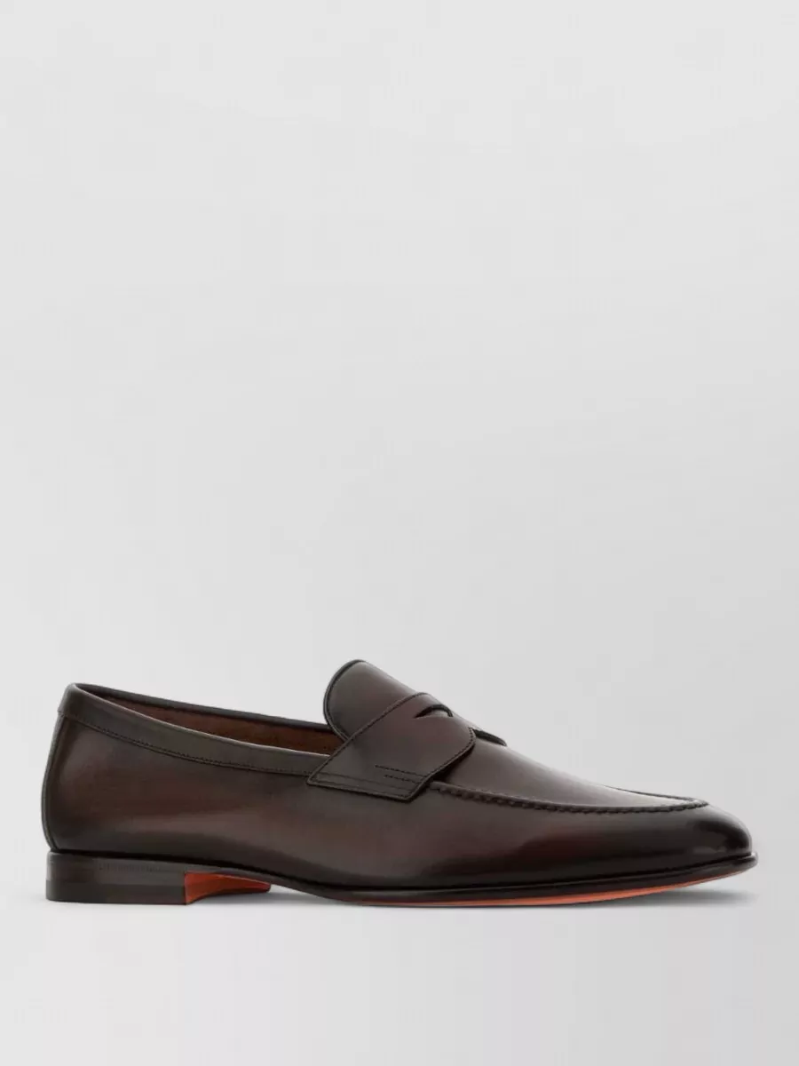 Santoni Leather Loafers