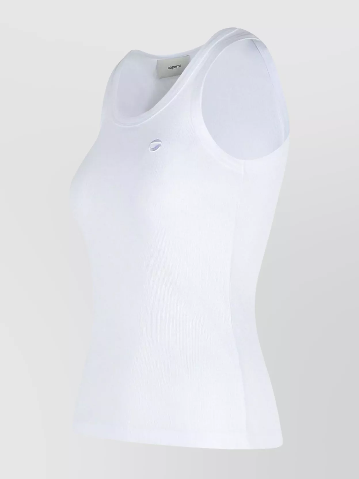 Coperni Ribbed Sleeveless Cotton Tank Top