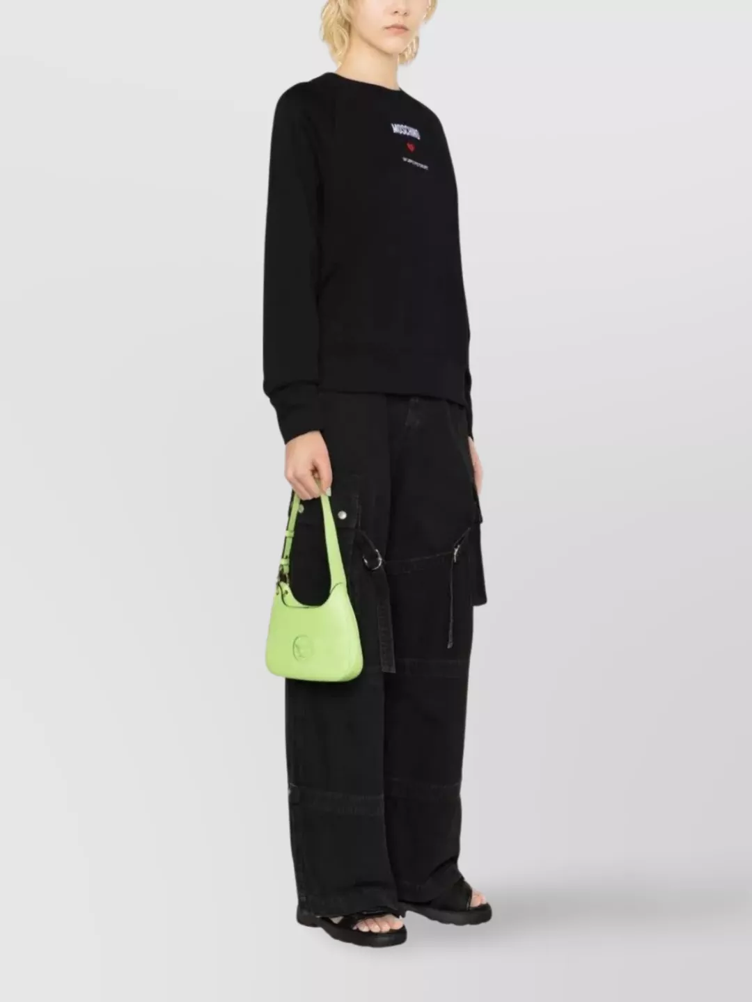 Moschino Crew Neck Knitwear Long Sleeve Ribbed Style