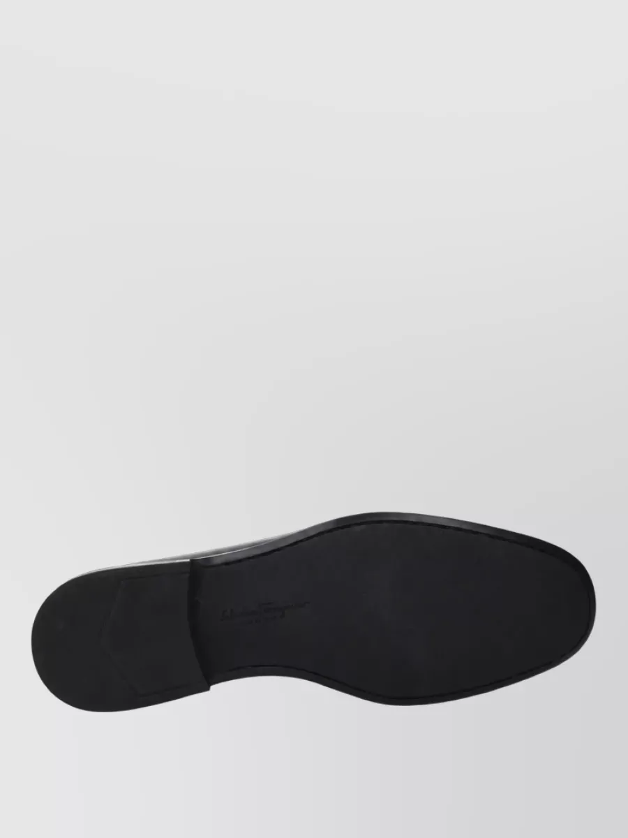 Ferragamo Leather Monk Shoes