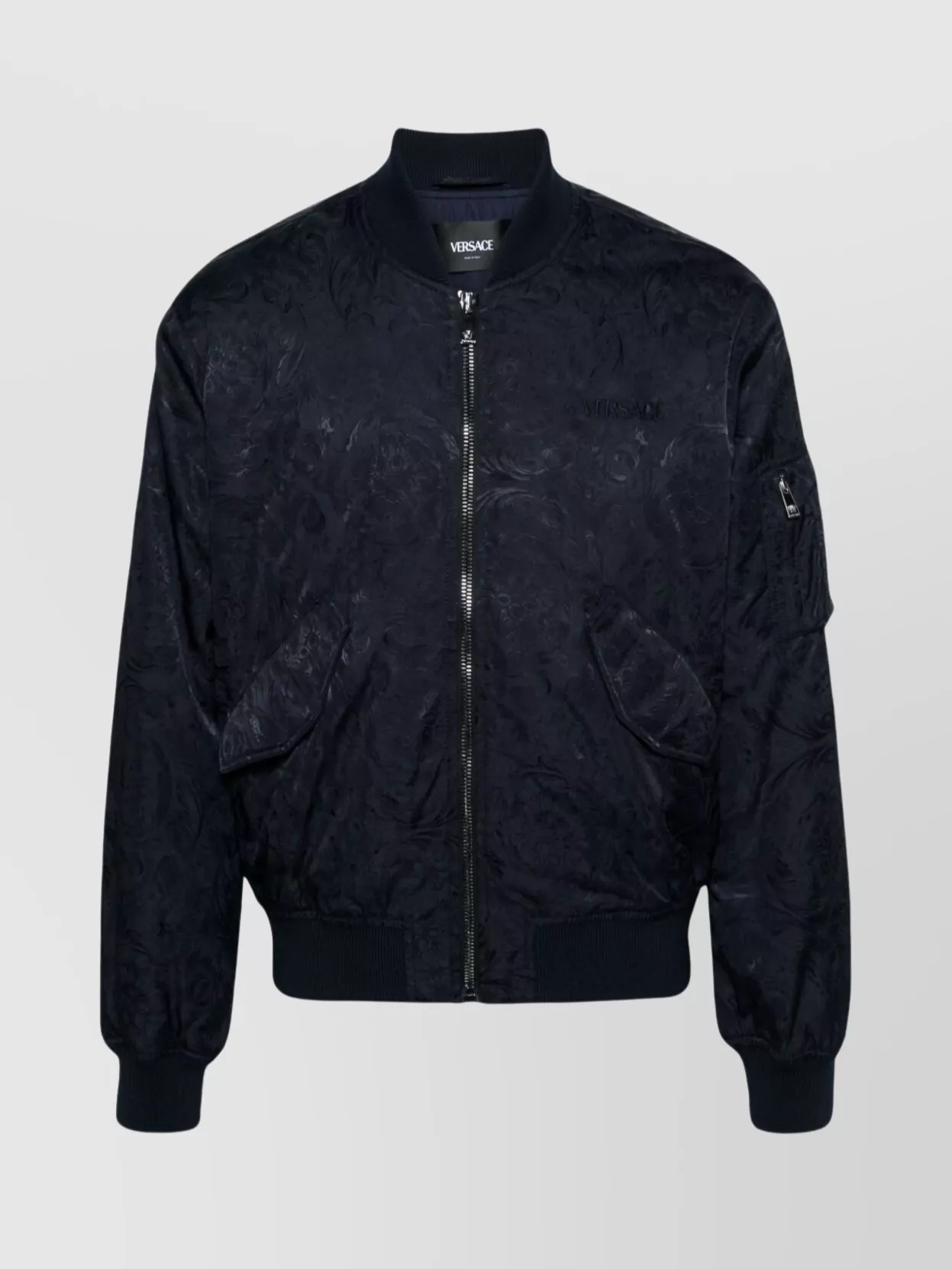 Shop Versace Abstract Print Collar Jacket