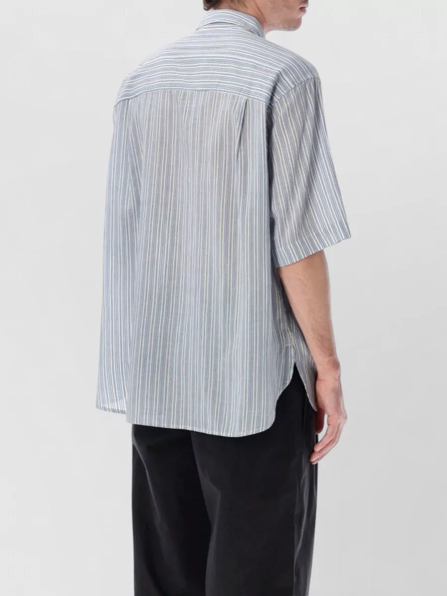 Isabel Marant Striped Short-Sleeve Cotton Shirt