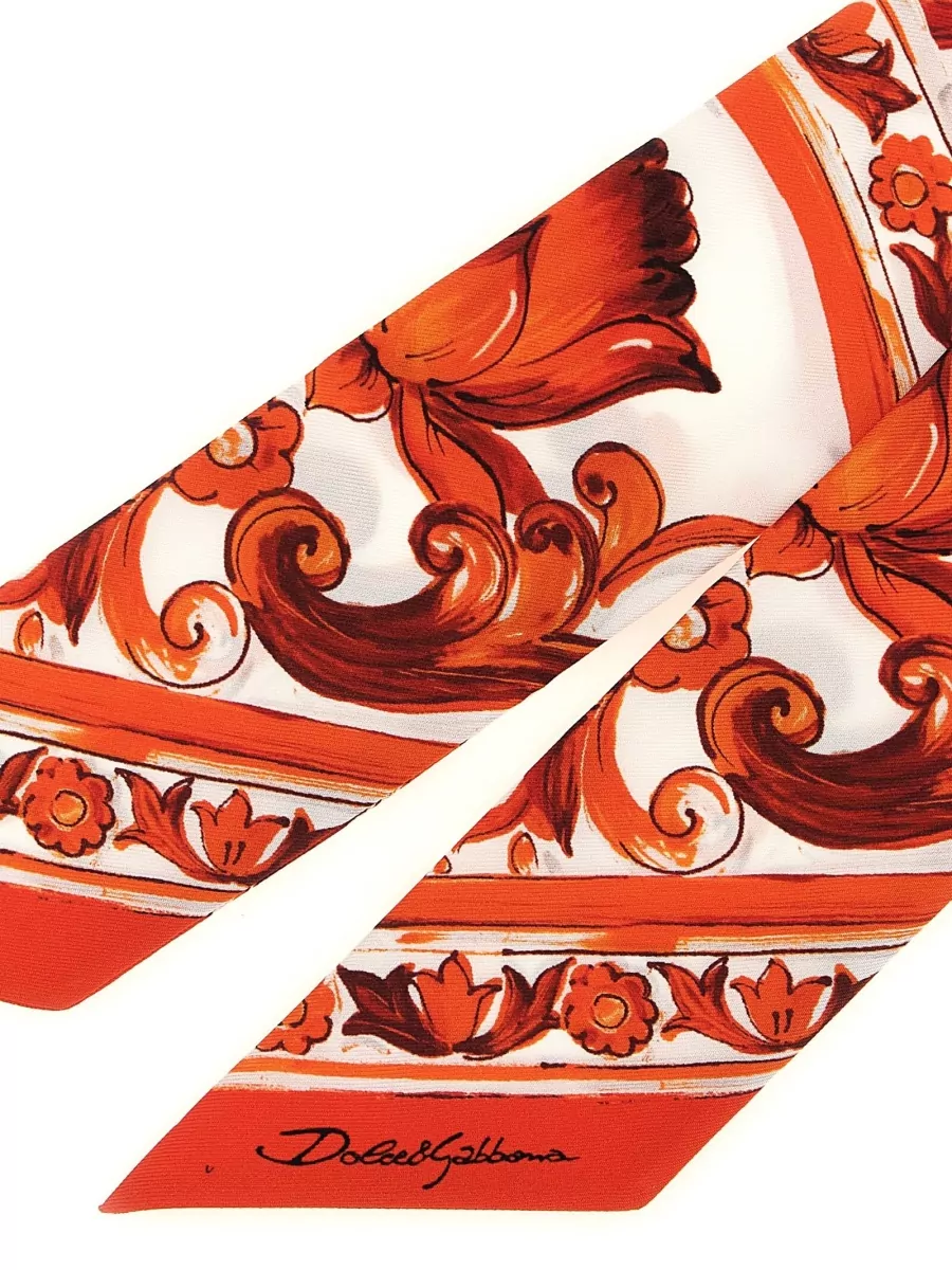 Dolce&Gabbana Silk Maiolica Print Foulard