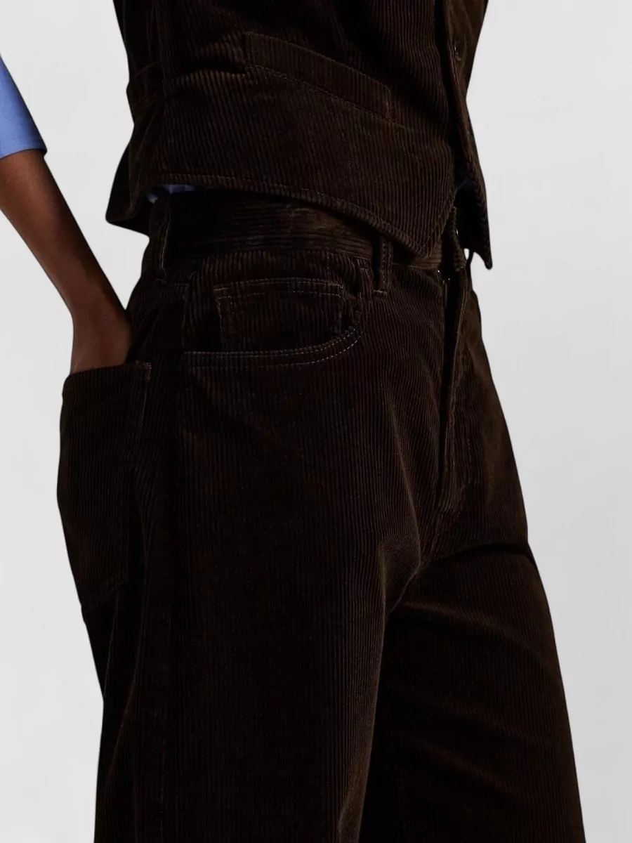 Ralph Lauren High Waist Corduroy Five Pocket Trousers