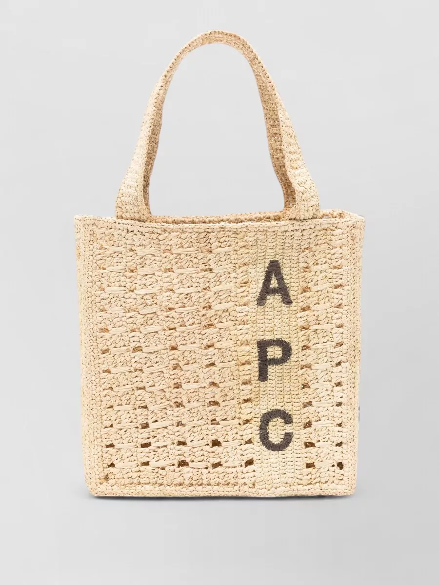 A.P.C. small raffia beach bag