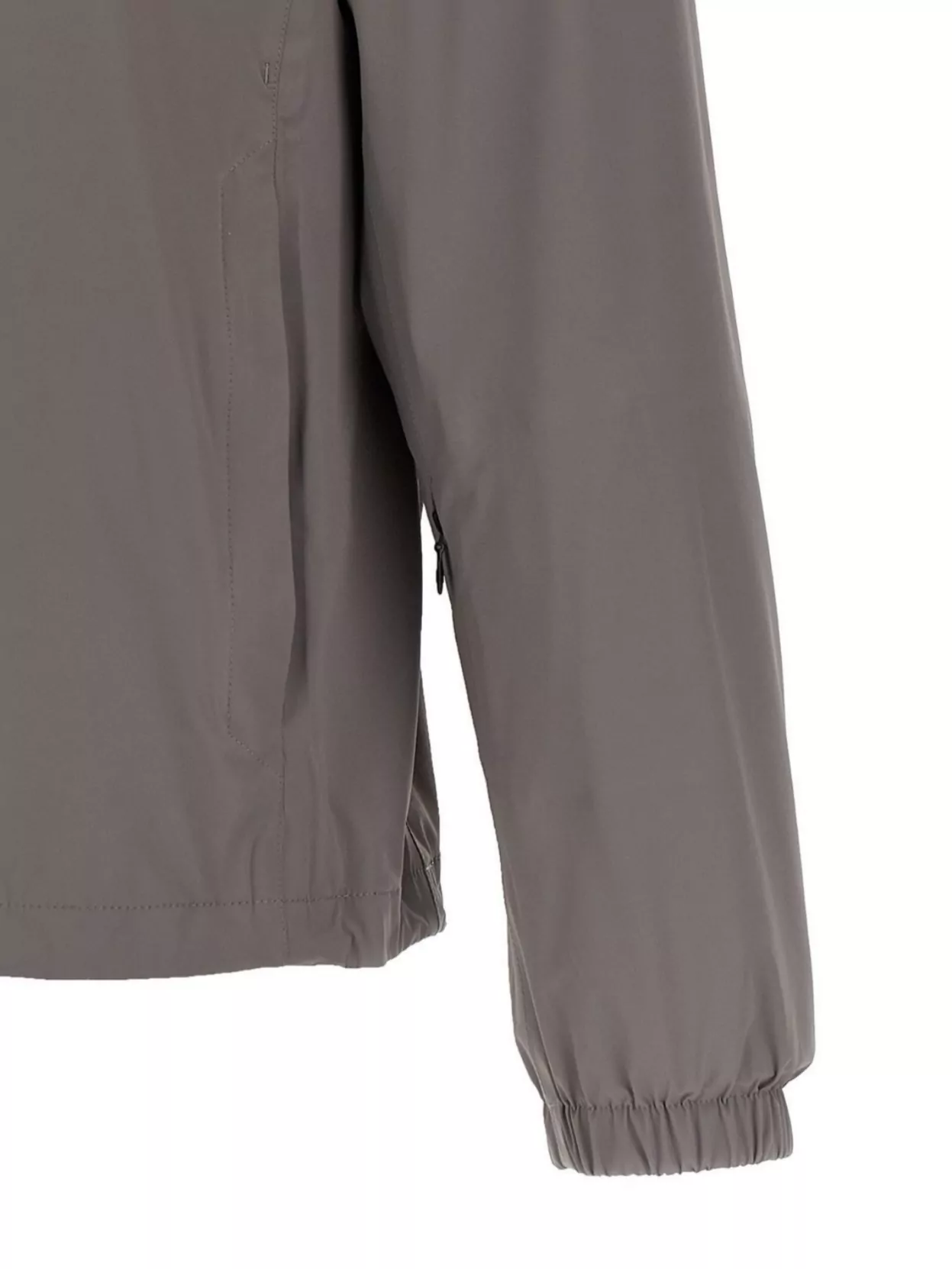 Herno Hooded Jacket Lightweight Fabric Elastic Cuffs In Gray