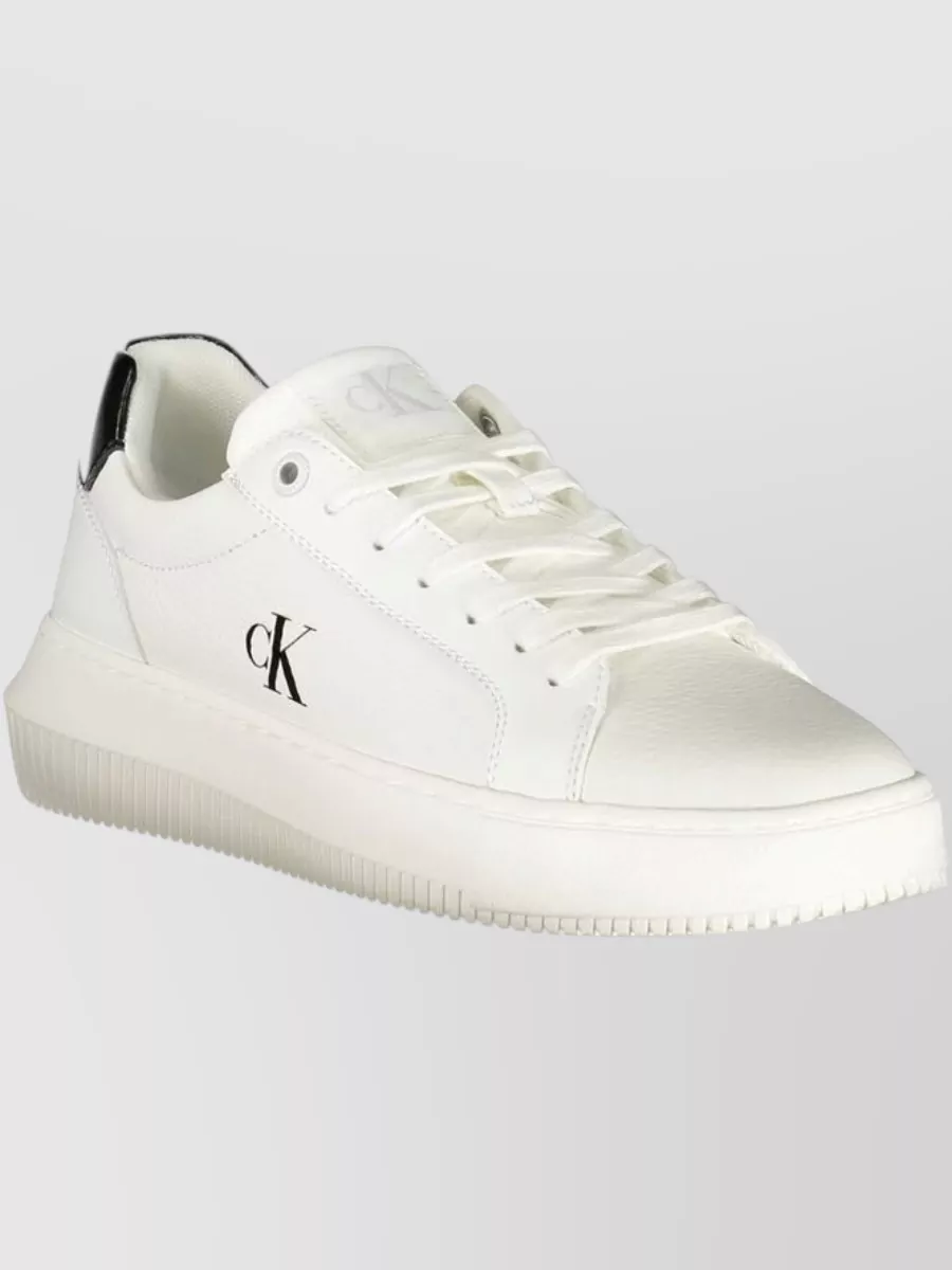 Calvin Klein Leather Lace-Up Sneakers