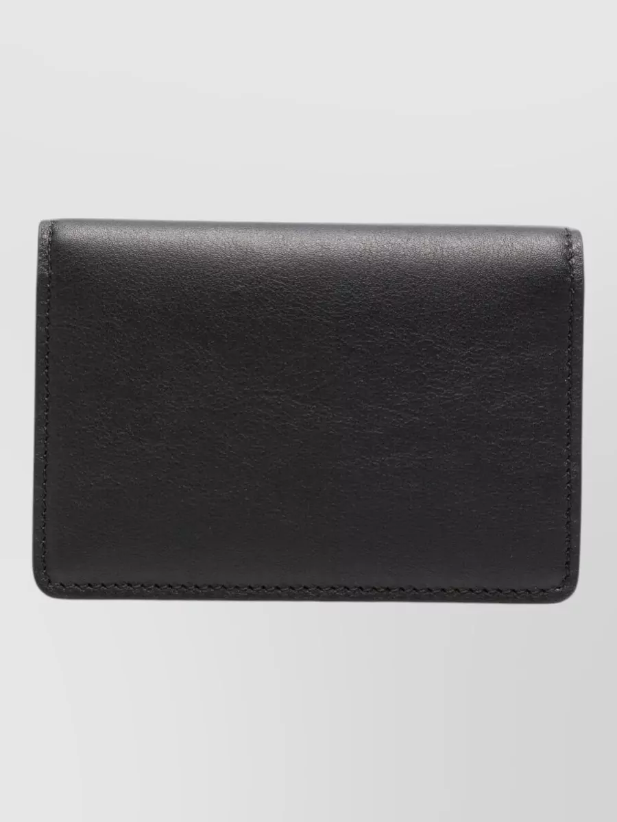 Hidesins leather logo-print card holder