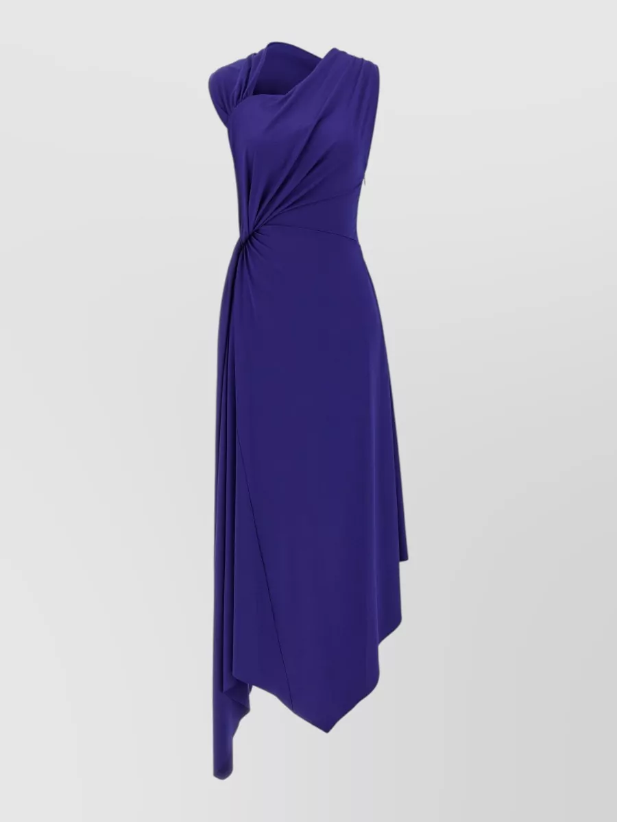 Victoria Beckham Asymmetric Sleeveless Midi Dress