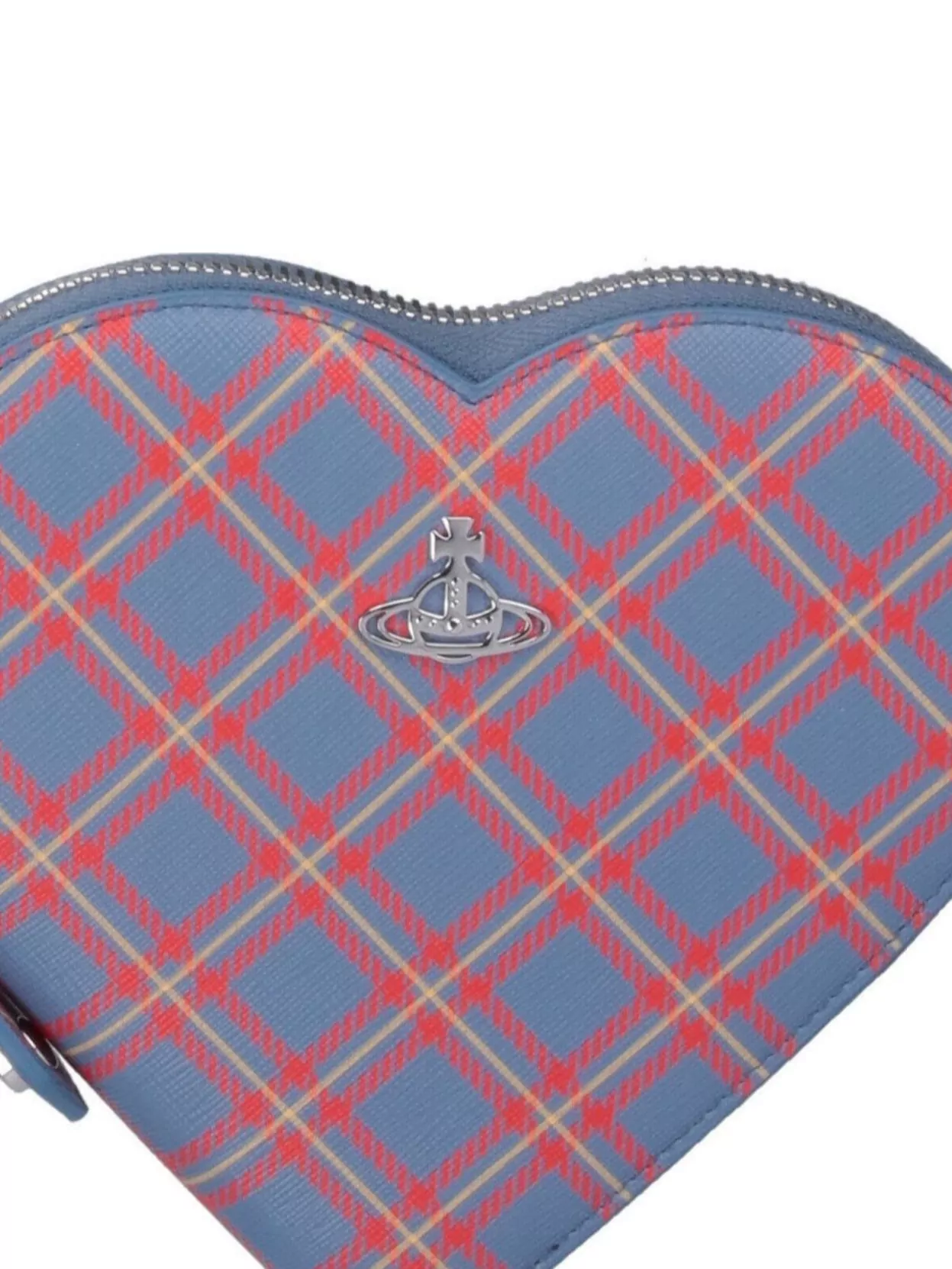Vivienne Westwood Heart Checkered Chain Strap Shoulder Bag