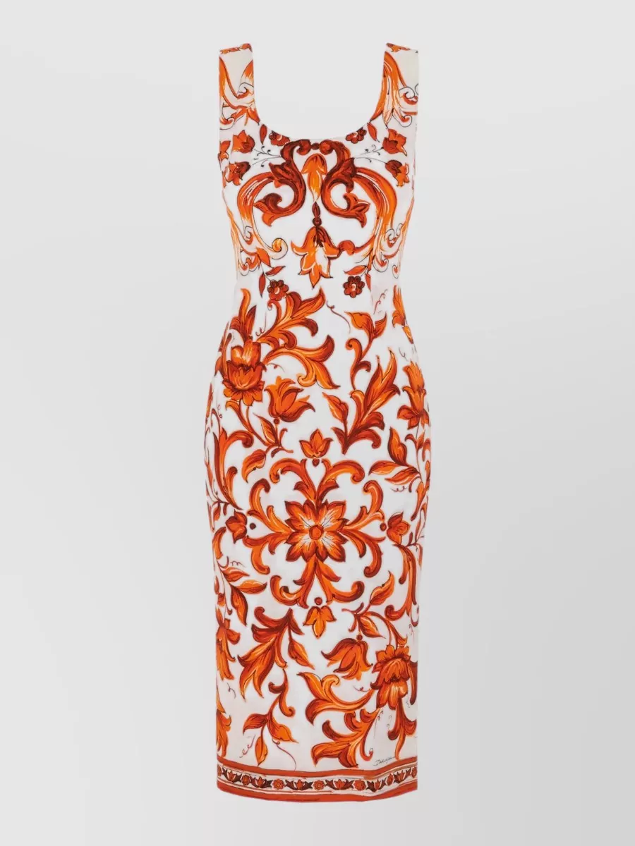 Dolce&Gabbana Printed Silk Midi Dress