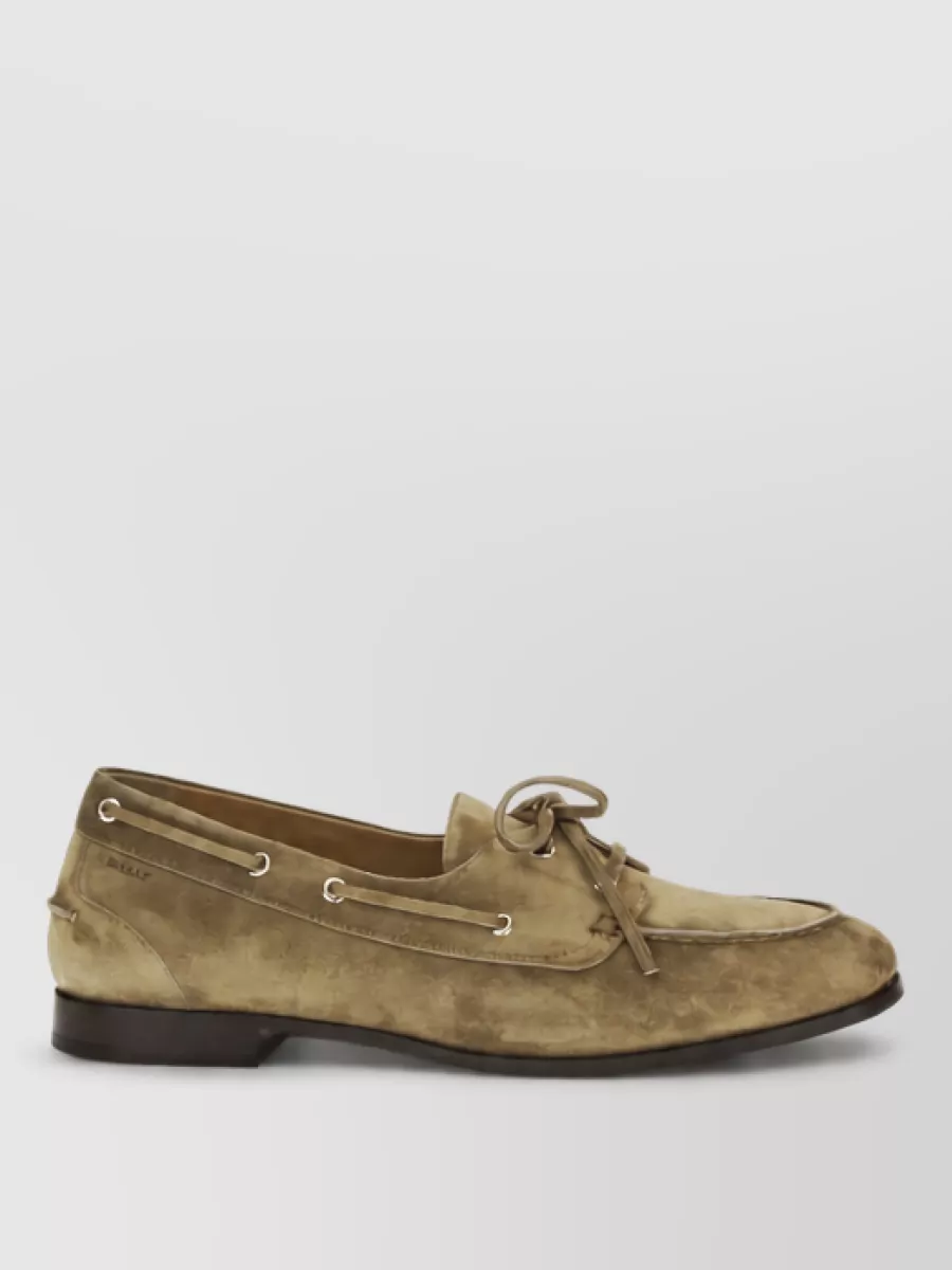 Bally leather slip-on boat shoes