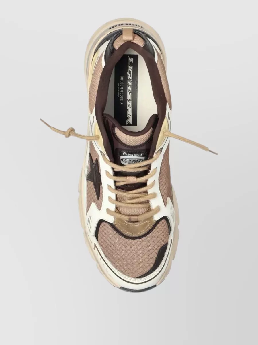 Golden Goose Leather Mesh Low-Top Sneakers